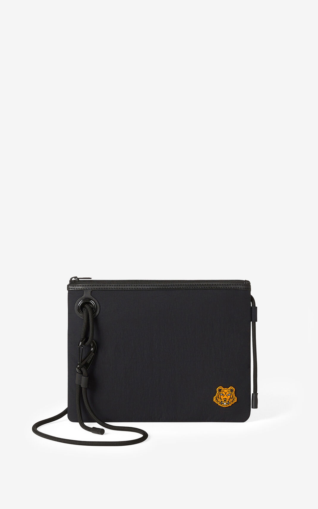 Kenzo Tiger Crest with strap Clutch Hombre Negras | 2931850-MA